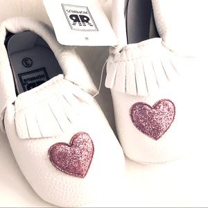 White Baby Leather Moccasins (12-18 months)
